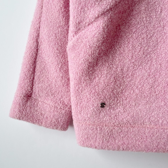 lululemon so sherpa hooded fleece jacket in heathered pink haze, size 4 - Picture 12 of 14